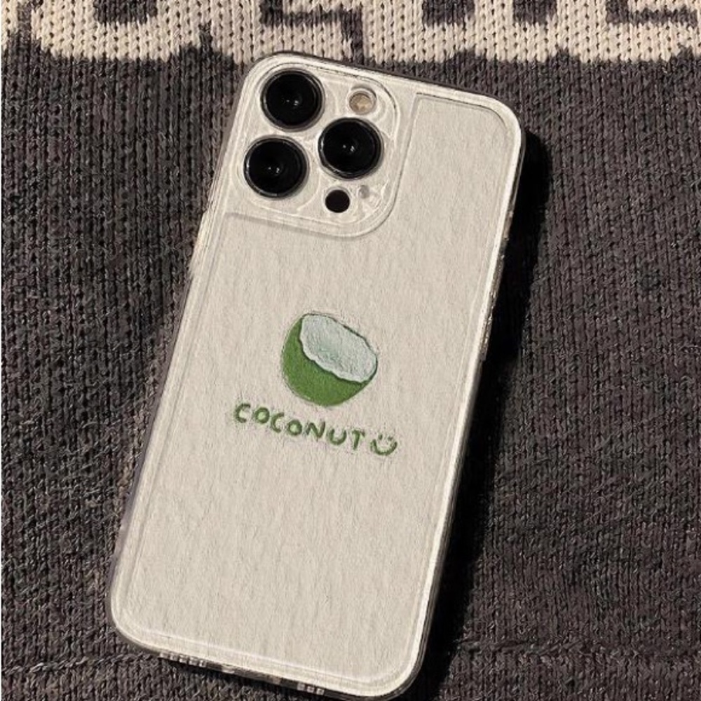 Coconut Design Phone Case - White